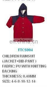 Nylon children rainsuit waterproof rain overall