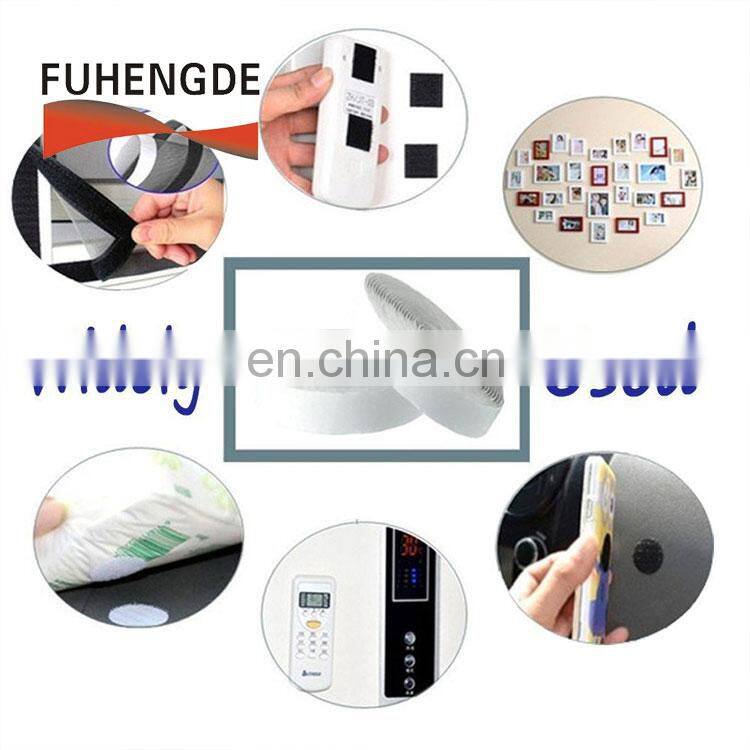 good quality 10mm 20mm 25mm diameter sticky back hook loop dots roll