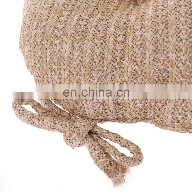 Wholesale Waterproof Reversible Custom Size PP Straw Chair Cushion Chair Pad Set of 2 for Outdoor