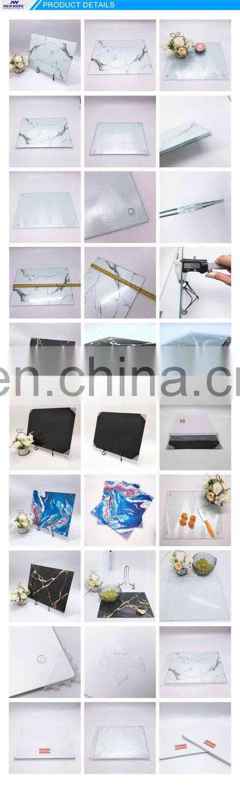 12'' x 16'' Tempered Glass Cutting Board for Kitchen Chopping Board Sublimation Glass Cutting Board