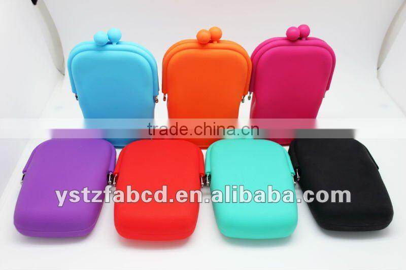 Attractive lady pocket coin purse , fancy mini silicone coin purse