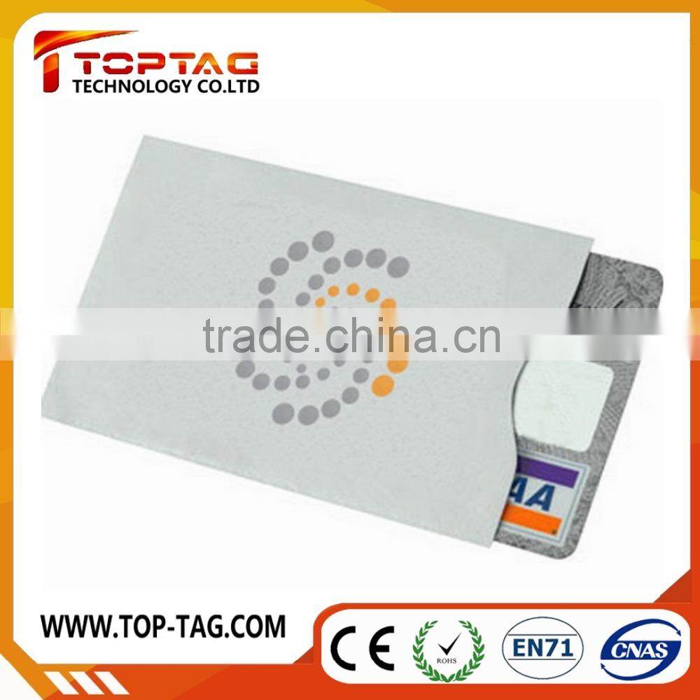 Custom printing scanner guard card sleeve for credit card