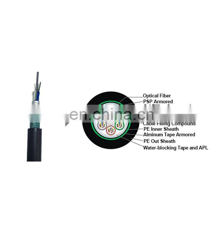 Duct moq 2km drum box gyta 2 4 8 12 24 32 48 96 288 144f optical fiber cable black color opgw fiber cable