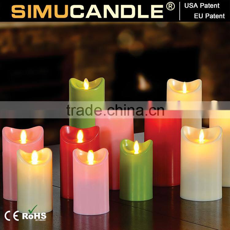 flickering wick Candle in candles with remote with USA and EU patent for Holidays
