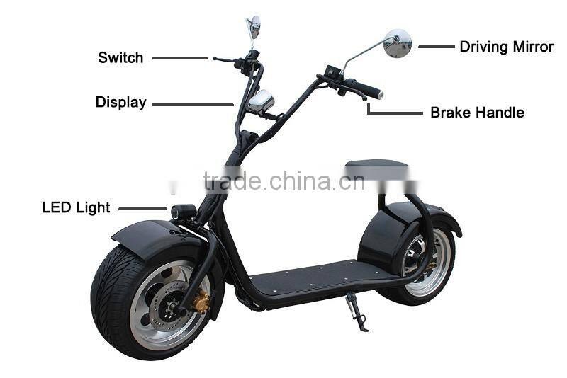 2016 Popular City Scooter 800W Two Wheels Electric Citycoco Self Balancing Motorcycle With Hydraulic Brake Function