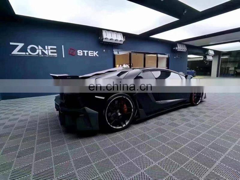 Runde Half Carbon Fiber DMC Style Front Bumper Rear Bumper Rear Lip Spoiler For Lamborghini Aventador LP700 LP720 Body Kit