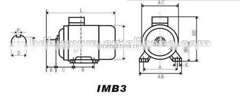 low speed high torque Y three phase electric motor