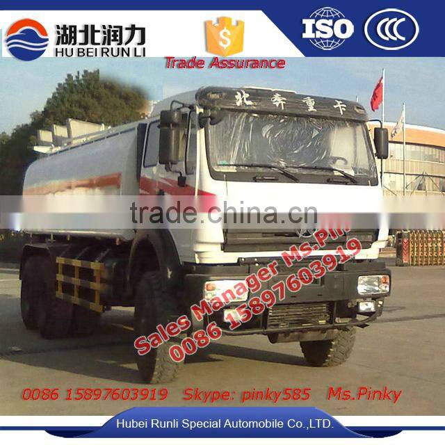 Baotou Beiben Oil Tanker truck 25000Litres Gasoline Truck Diesel Tanker For Sales