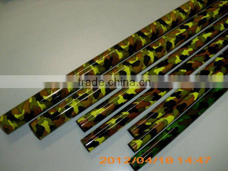 carbon fiber & fiber glass pipe with camouflage color surface