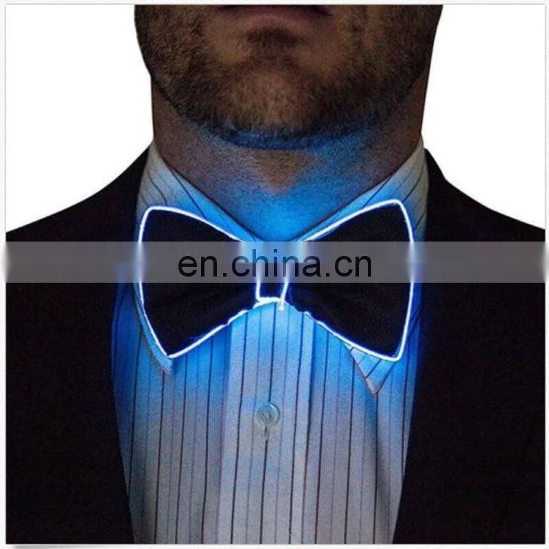 Led Light Up Bow Tie Neon Necktie Masquerade Party Luminous Bow Tie Glow In The Dark Birthday Wedding Cosplay Costume Supplies