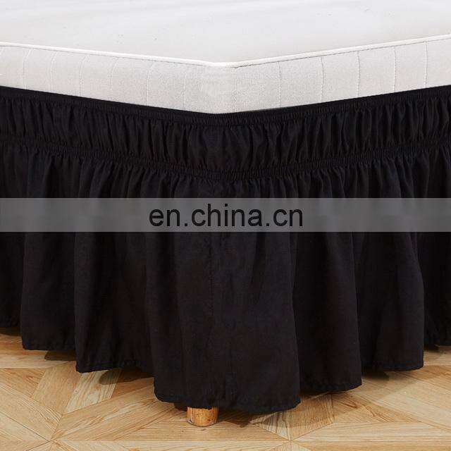 Amazon Hotsale Easy Fit Wrap Around Elastic America Style Bed Cover Skirt Bed Skirts For Home
