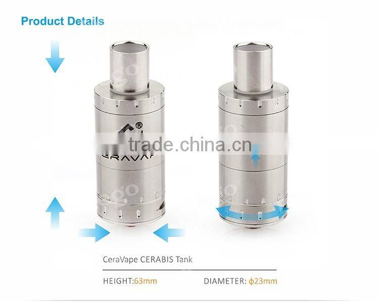 New Mod Vape 2016 RTA Tank Cerabis Sub Ohm Tank with ceramic wick vertical coil 0.5ohm