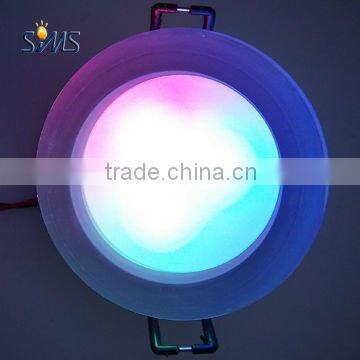3W led rgb down light round ABS external electrical source