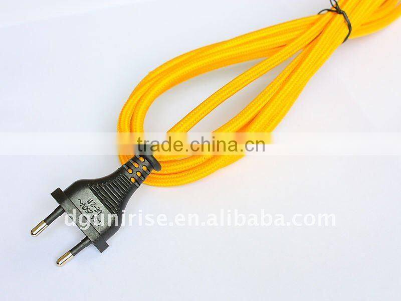 lamp and light textile braided power cord