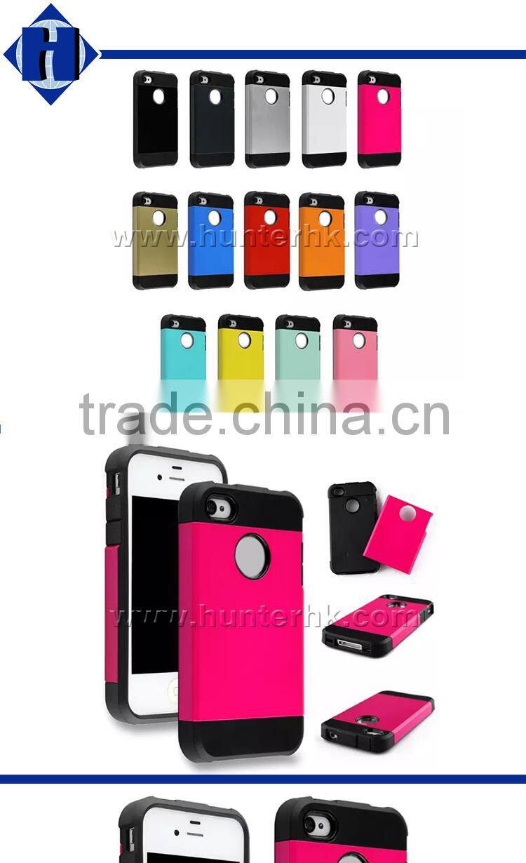 AAA Quality 2 In 1 Slim Armor TPU Case For iPhone4