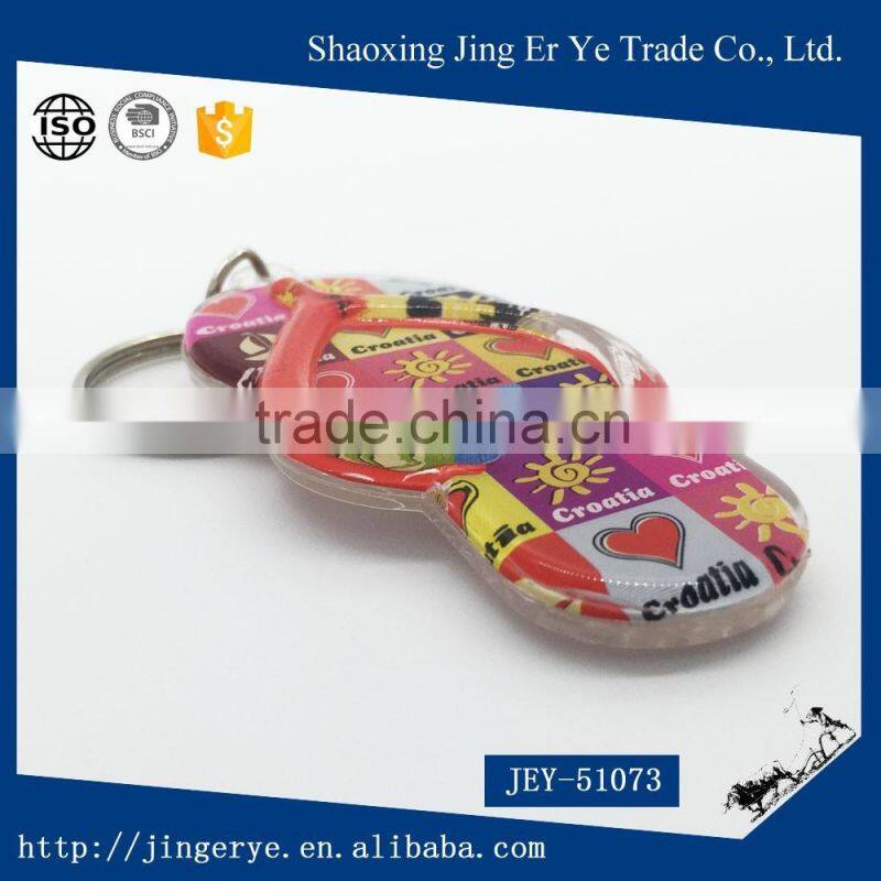 colorful red flip flop Keychain
