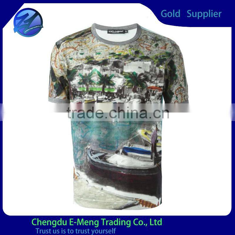 Long sleeves fastener collar plain white cotton t shirt