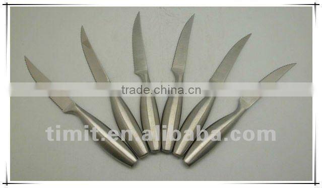 7pcs stainless steel hollow handle good quality steak knife