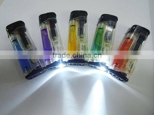 five color gas electronic lighter cigar lighter with led light