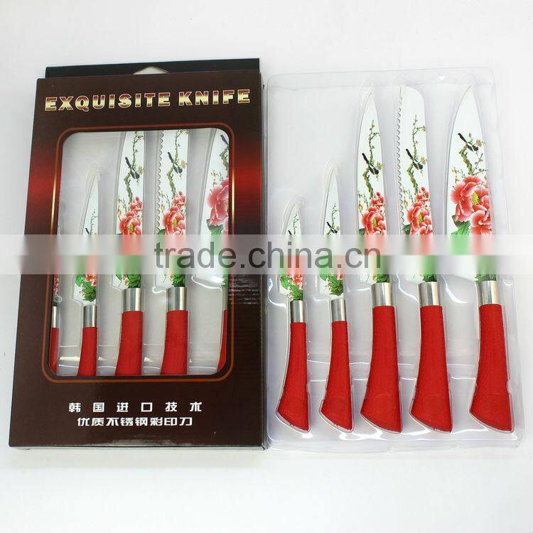 5pcs new design stainless steel kitchen knife
