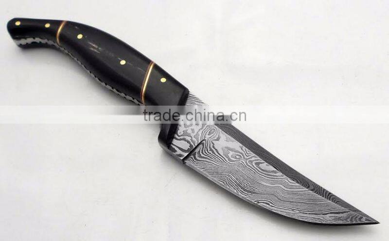 Fixed blade Custom Damascus skinneri Hunting knife wood handle