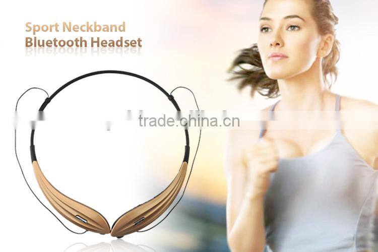 Newest Universal Wireless Bluetooth 4.0 Music Stereo Sports Headset Headphone W/microphone Vibration Neckband Style for iPhone