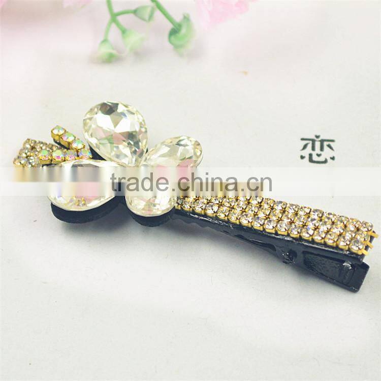 2015 Hot Alligator Hair Clip Hair Rhinestone Barrettes Boutique Bows