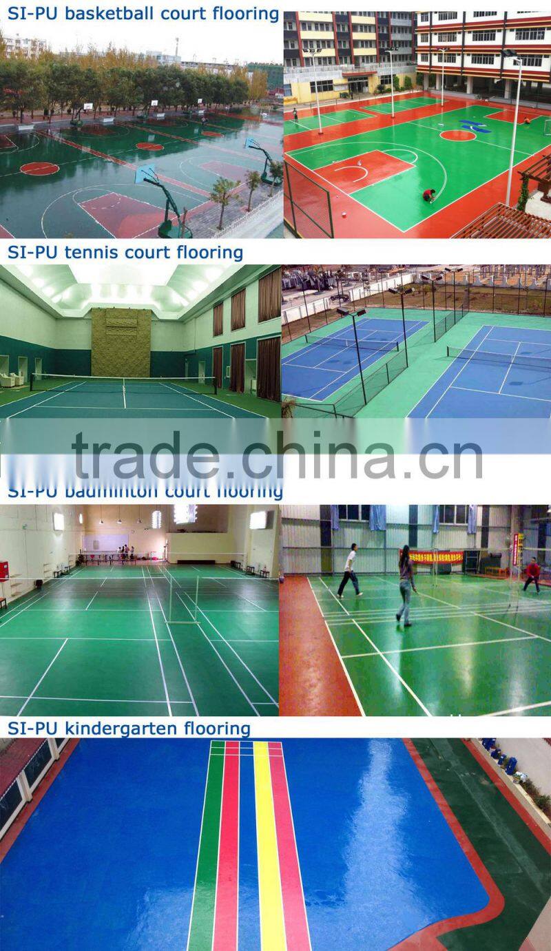 3MM Si-PU Court system materials for basketball court