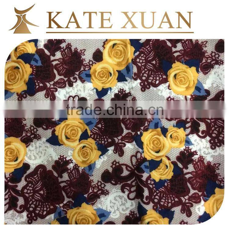100 printed shirt rayon spun fabric