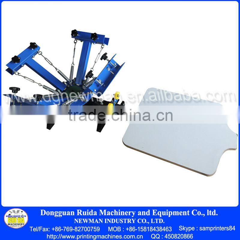 Cheap 4 Color 1 Station TShirt Manual Silk Screen Printing Machinery With Exposure Unit