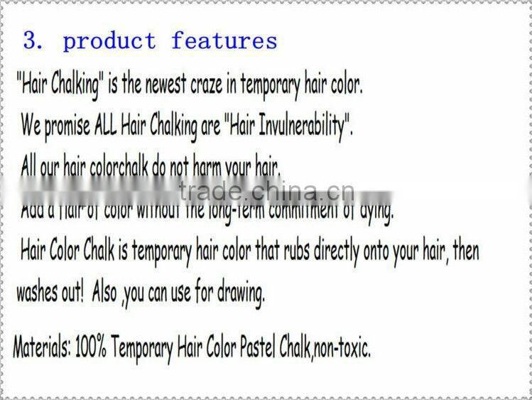 2013 china hot selling fashion colorful hair chalk 12/24 colors for sale