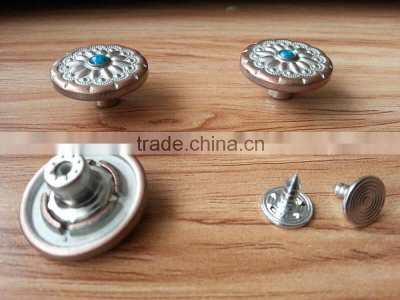 Rhinestone Jeans Tack Button For Jeans and Jackets -- J1533