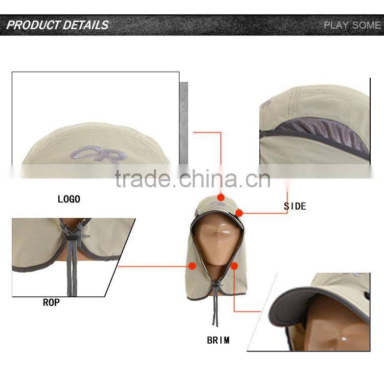 Promotional 2d embroidery tie dyed mesh vented fishing bucket hat with string