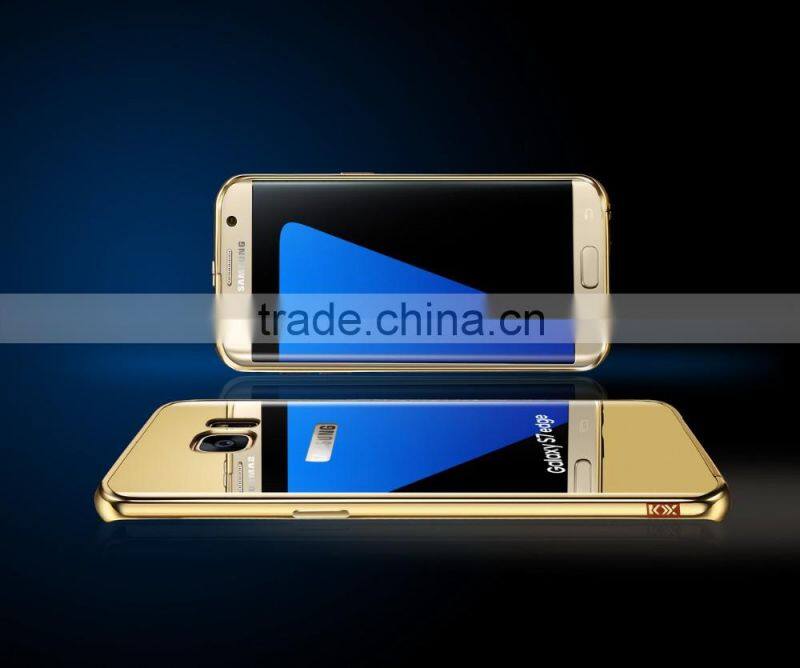 Original KXX with Mirror Case for Samsung S7 edge KXX Luxury Stainless steel frame Acrylic backplane Cover MT-5581