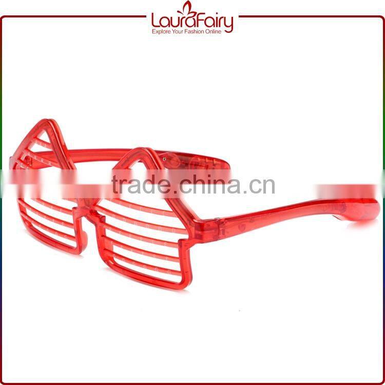 Laura Fairy Fashionable Lovely Red House Shaped Window Blind Party Sunglasses