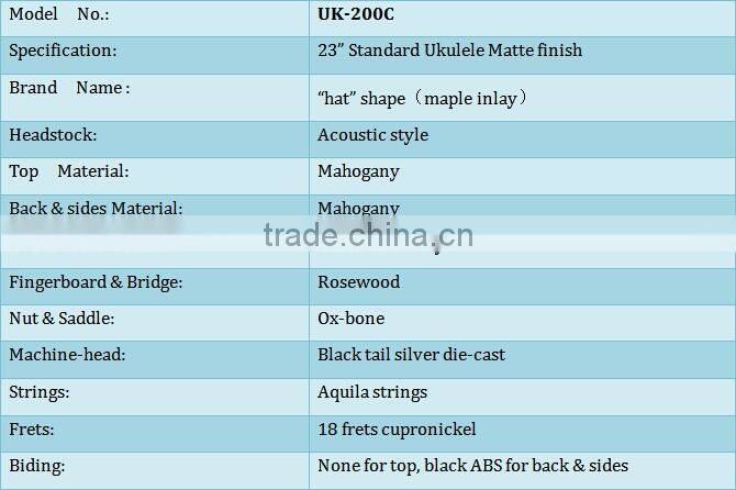 concert cheap mahogany plywood ukulele with gig bag for sale