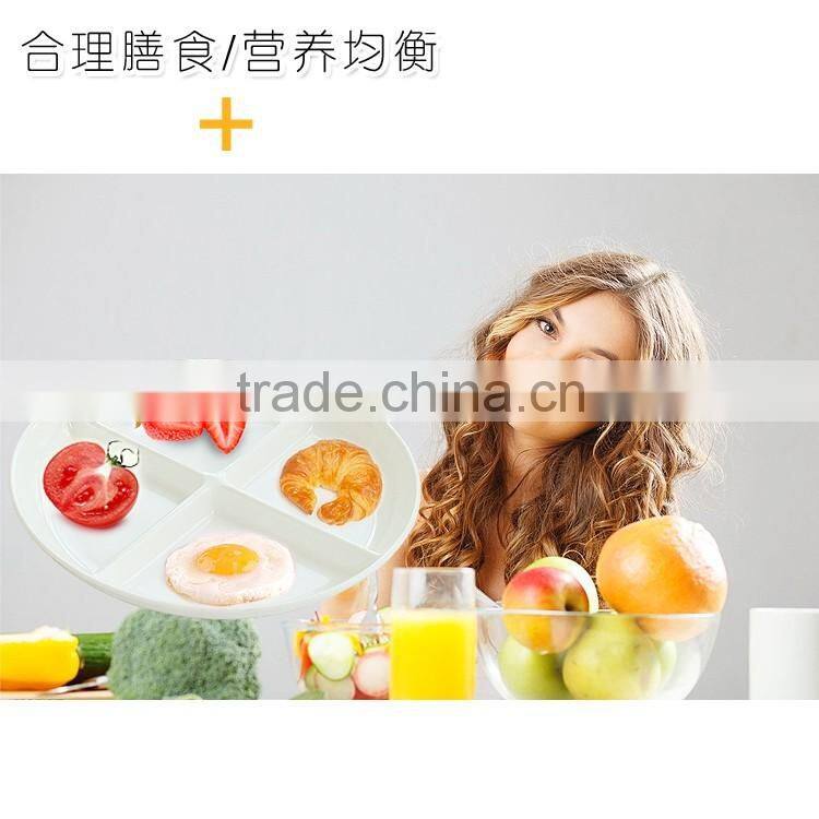 Custom print melamine compartment plate divided melamine plate