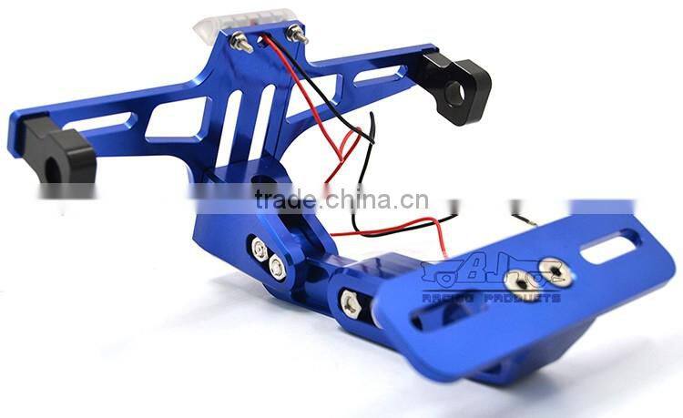 BJ-LPL-039 Replacement Aluminum Sport Bike Universal LED License Plate Bracket Light