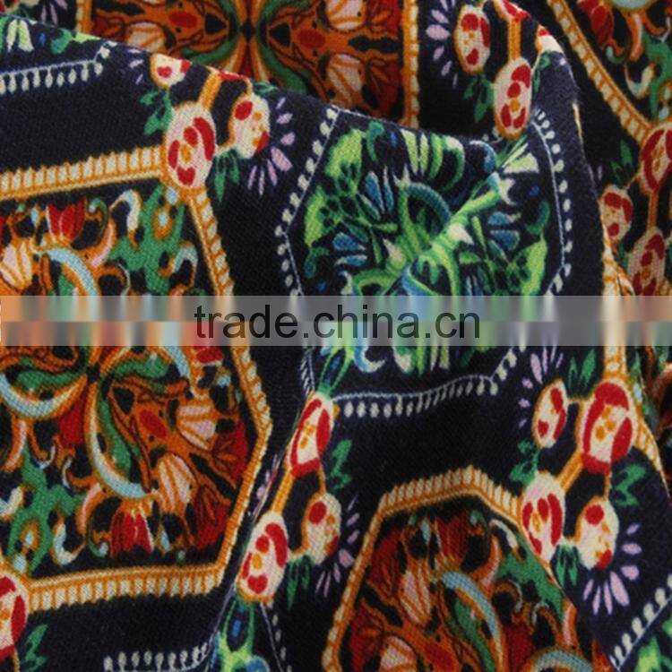 100% cotton fabric china textiles big pattern print for beautiful one-piece dress