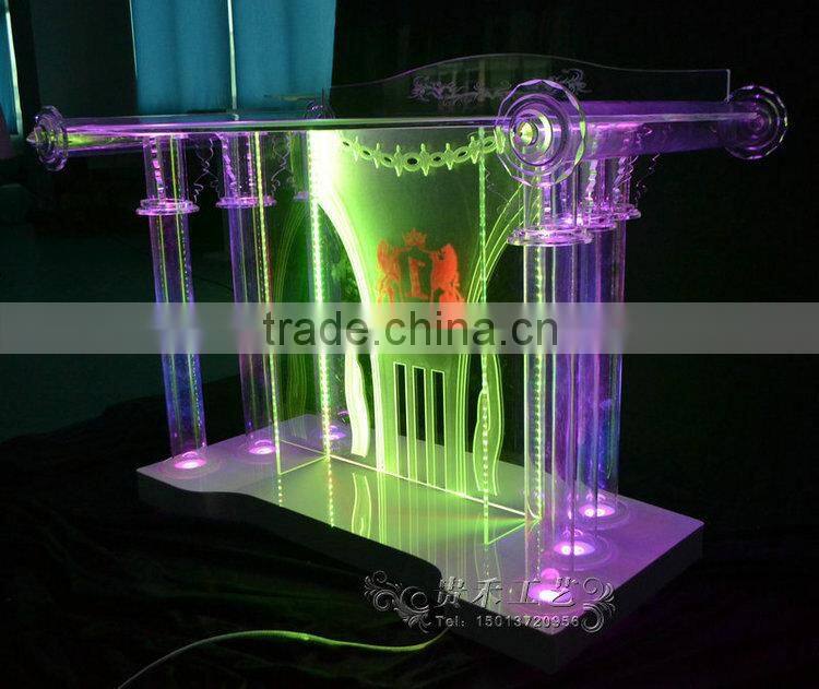 Alibaba manufacturer magnificent acrylic church pulpit