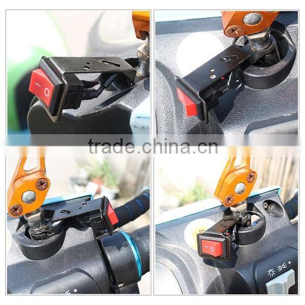 Universal Motorcycle Switch Electric Bike On/Off Power Control ATV Motorcycle Handlebar Switch button Light DIY Switch + Bracket