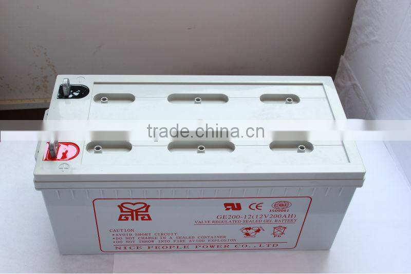 Save up 20% price off battery solar GEL12v200ah deep cycle VRLA rechargeable batteries