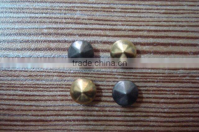 6mm cone-shape metal alloy plating jeans rivet