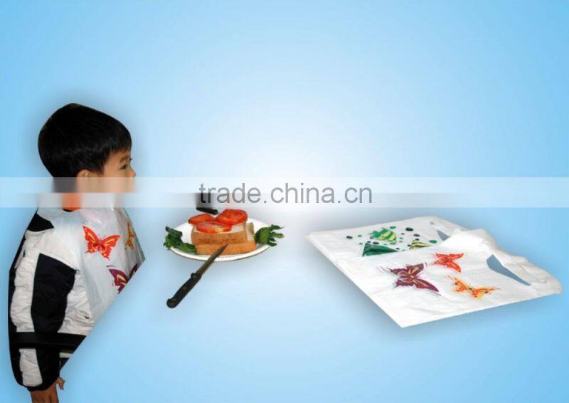 good printing LDPE Plastic adult Bibs