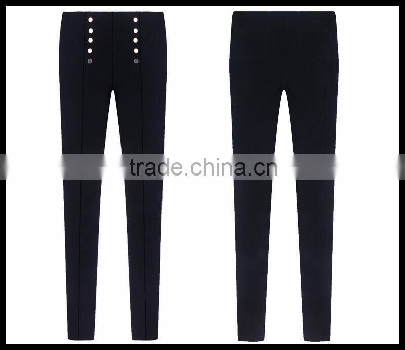 Alibaba China 2014 women high waist hin thin skinny pant with two colors