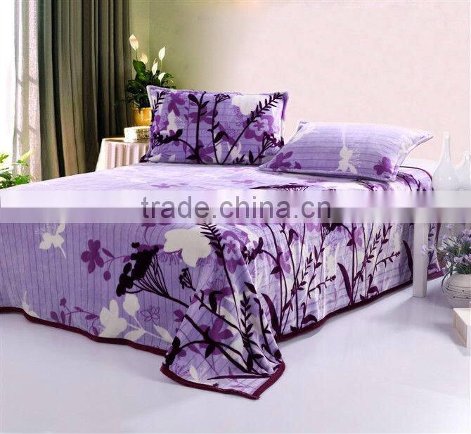 100%Polyester Printed Coral Fleece/Flannel Fleece Blanket