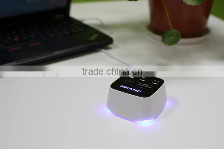 Computer SD TF M2 MS card reader with Usb Hub 2.0 LED COMBO