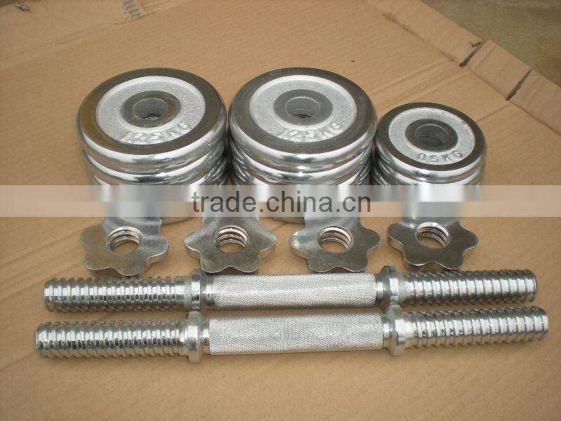 Teenloon lastest chromed dumbbell set with plastic case cast dumbbell set