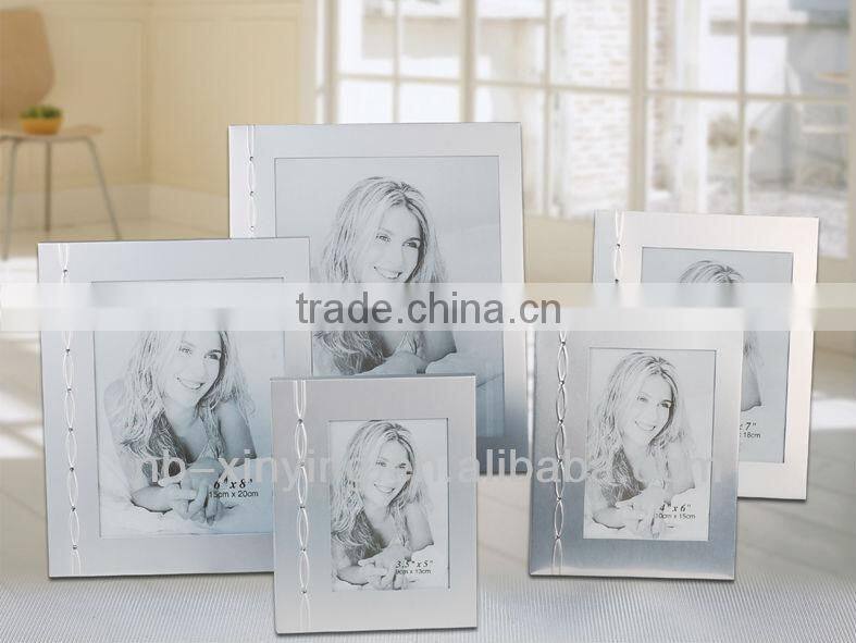 aluminum photo frame with plastic diamond