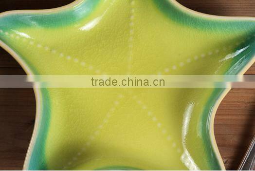 Lovely Fashion Candy Colors Sea Star Glaze Ceramic Bowl #we6